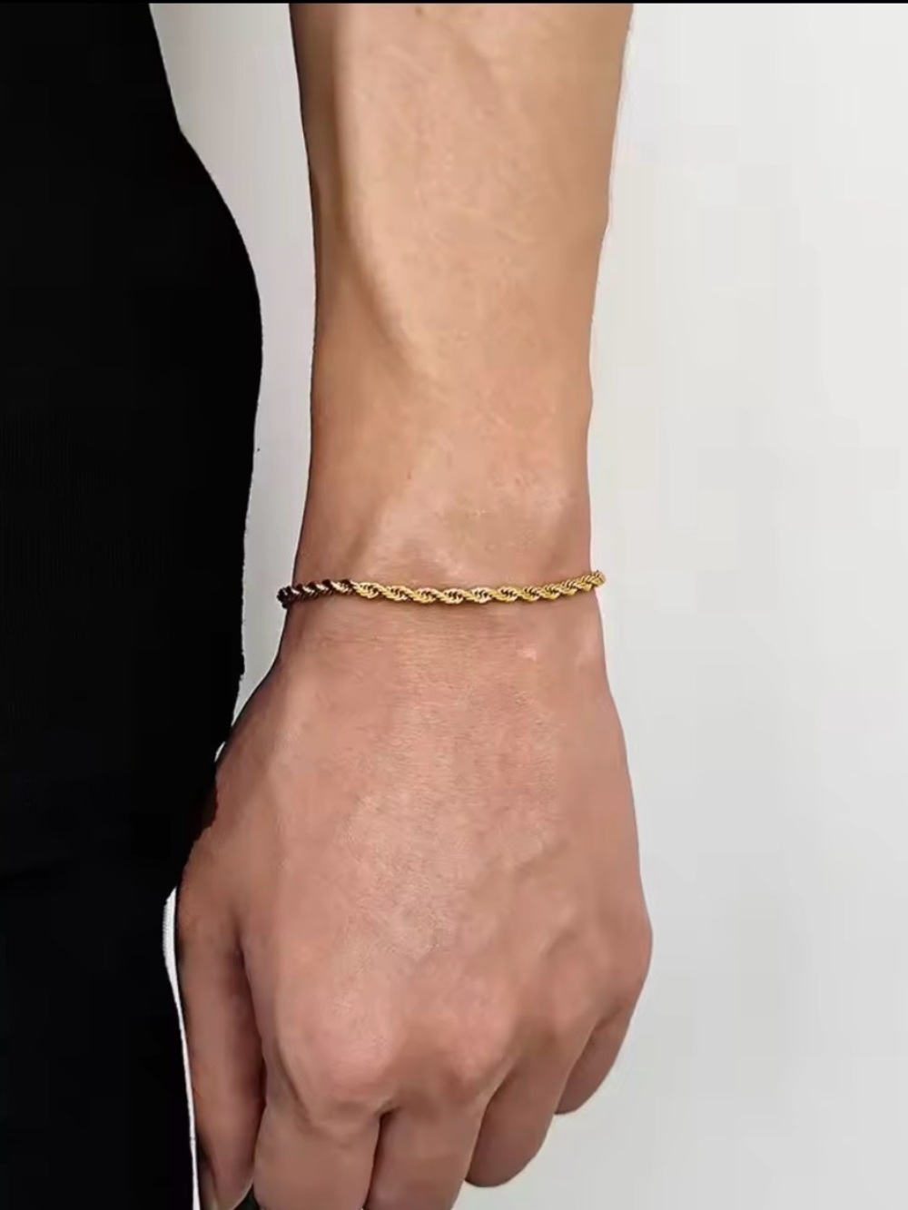 Classic Gold Rope Chain Bracelet - Picture 3 of 3